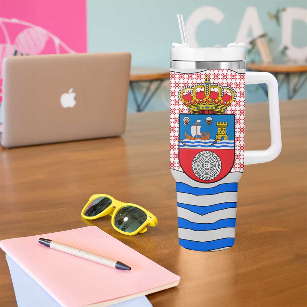 Cantabria Flag Tumbler With Handle Autonomous Community of Spain - Wonder Print Shop