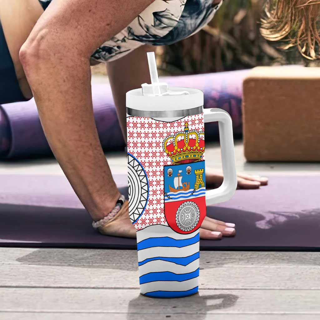 Cantabria Flag Tumbler With Handle Autonomous Community of Spain - Wonder Print Shop