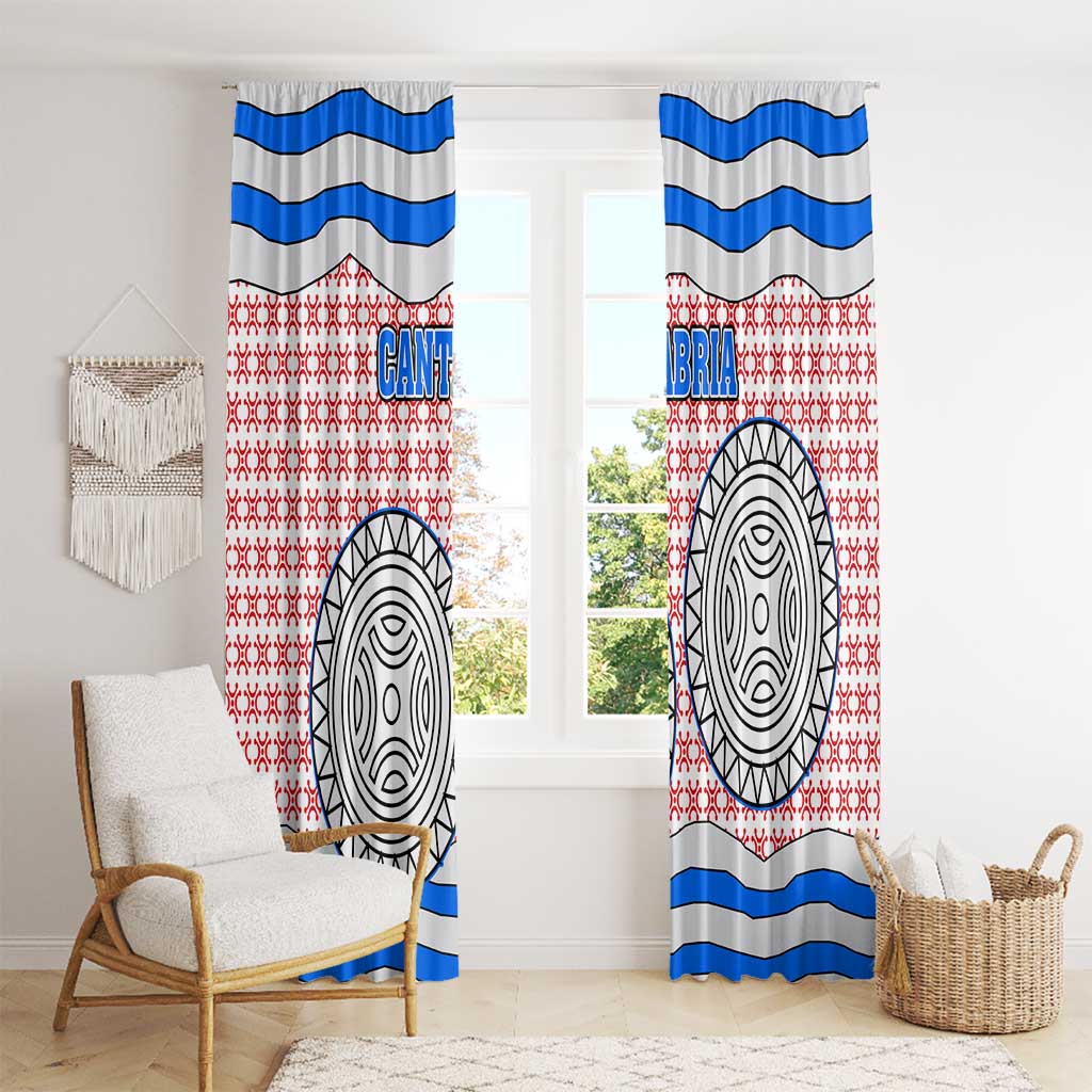 Cantabria Flag Window Curtain Autonomous Community of Spain - Wonder Print Shop