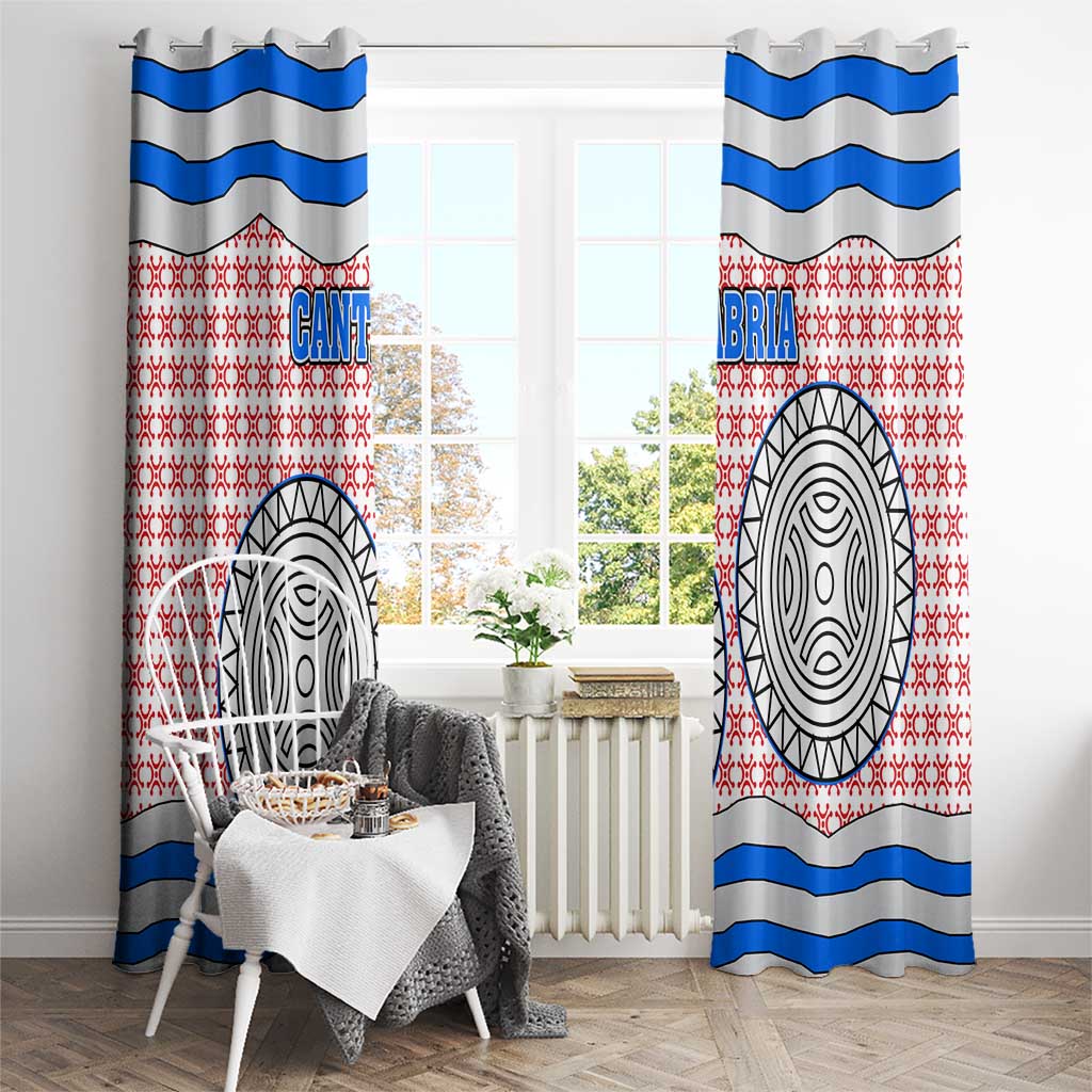 Cantabria Flag Window Curtain Autonomous Community of Spain - Wonder Print Shop