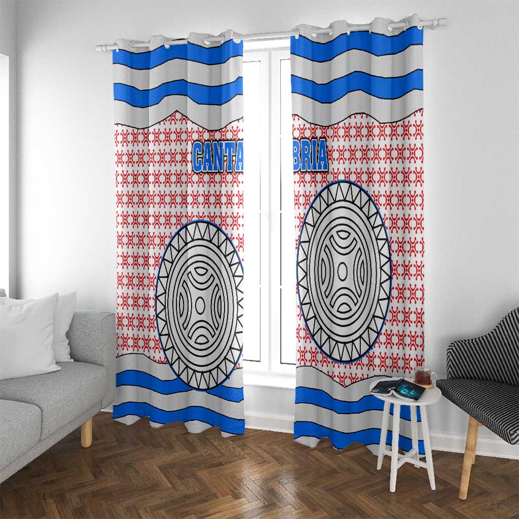 Cantabria Flag Window Curtain Autonomous Community of Spain - Wonder Print Shop