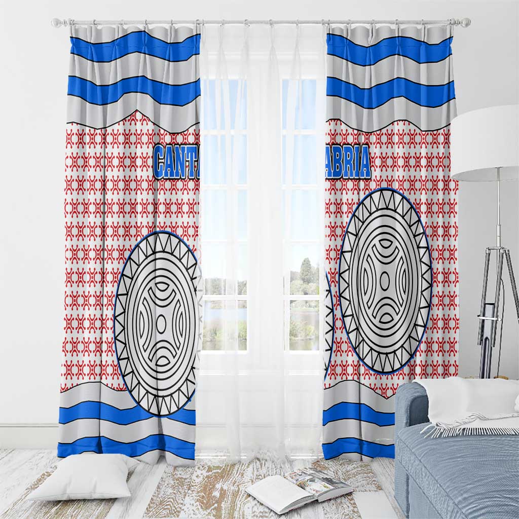 Cantabria Flag Window Curtain Autonomous Community of Spain - Wonder Print Shop