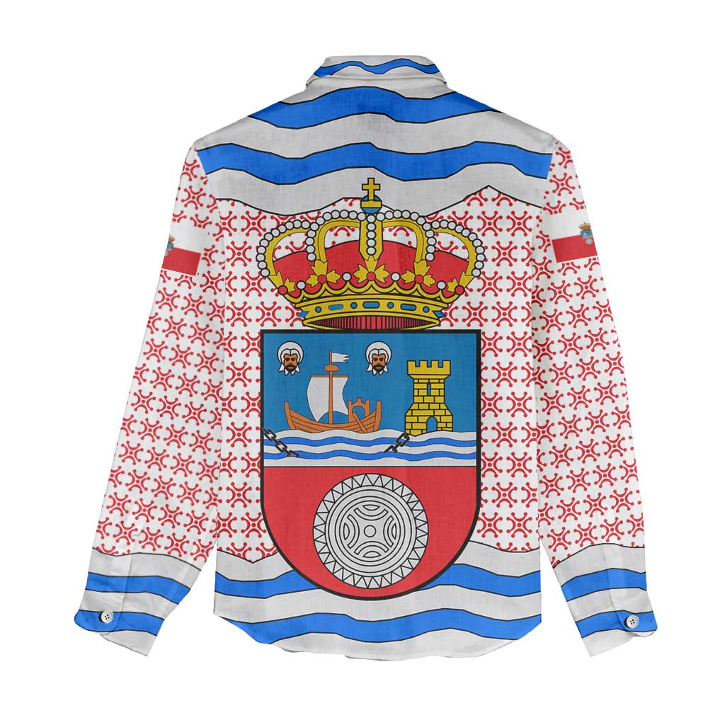 Cantabria Flag Women Casual Shirt Autonomous Community of Spain - Wonder Print Shop