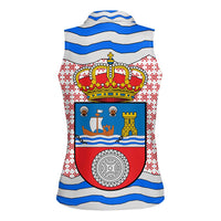 Cantabria Flag Women Sleeveless Polo Shirt Autonomous Community of Spain - Wonder Print Shop