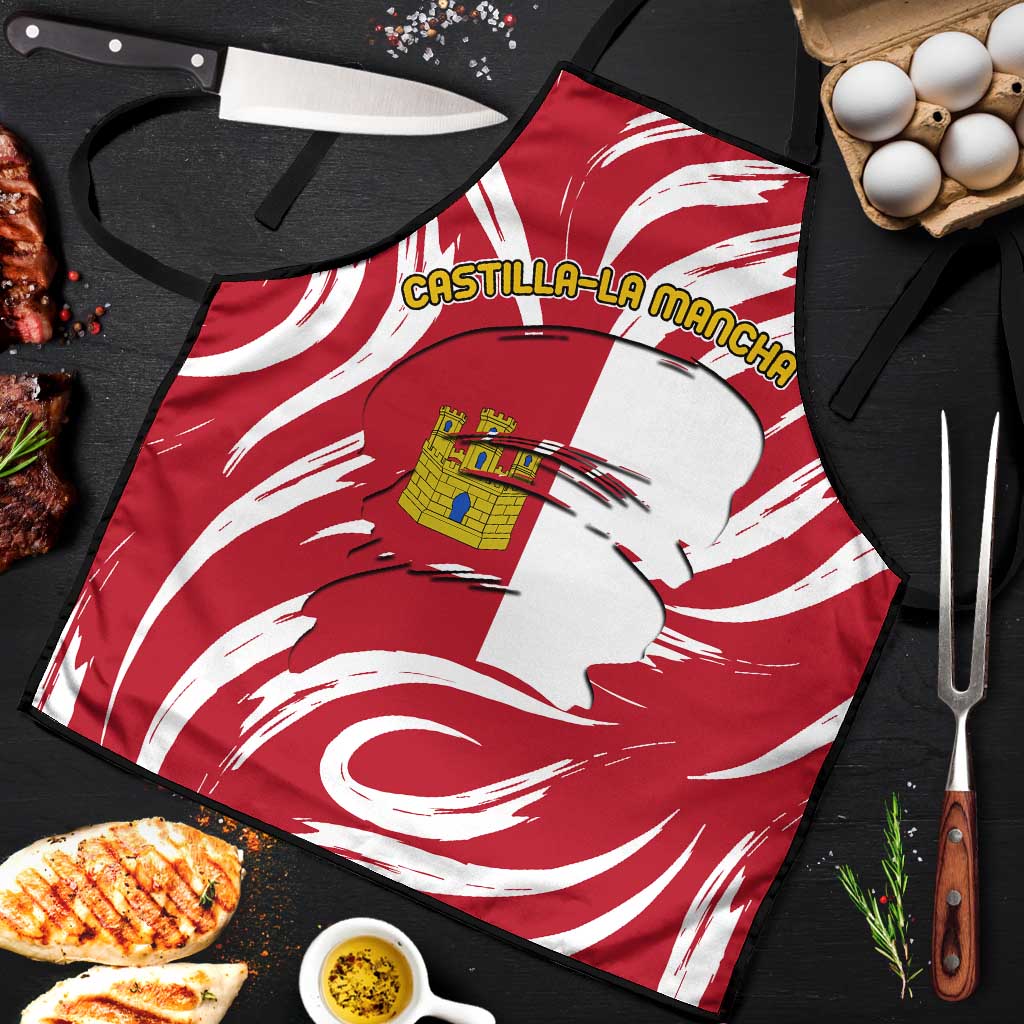 Castilla La Mancha Flag Apron Autonomous Community of Spain - Wonder Print Shop