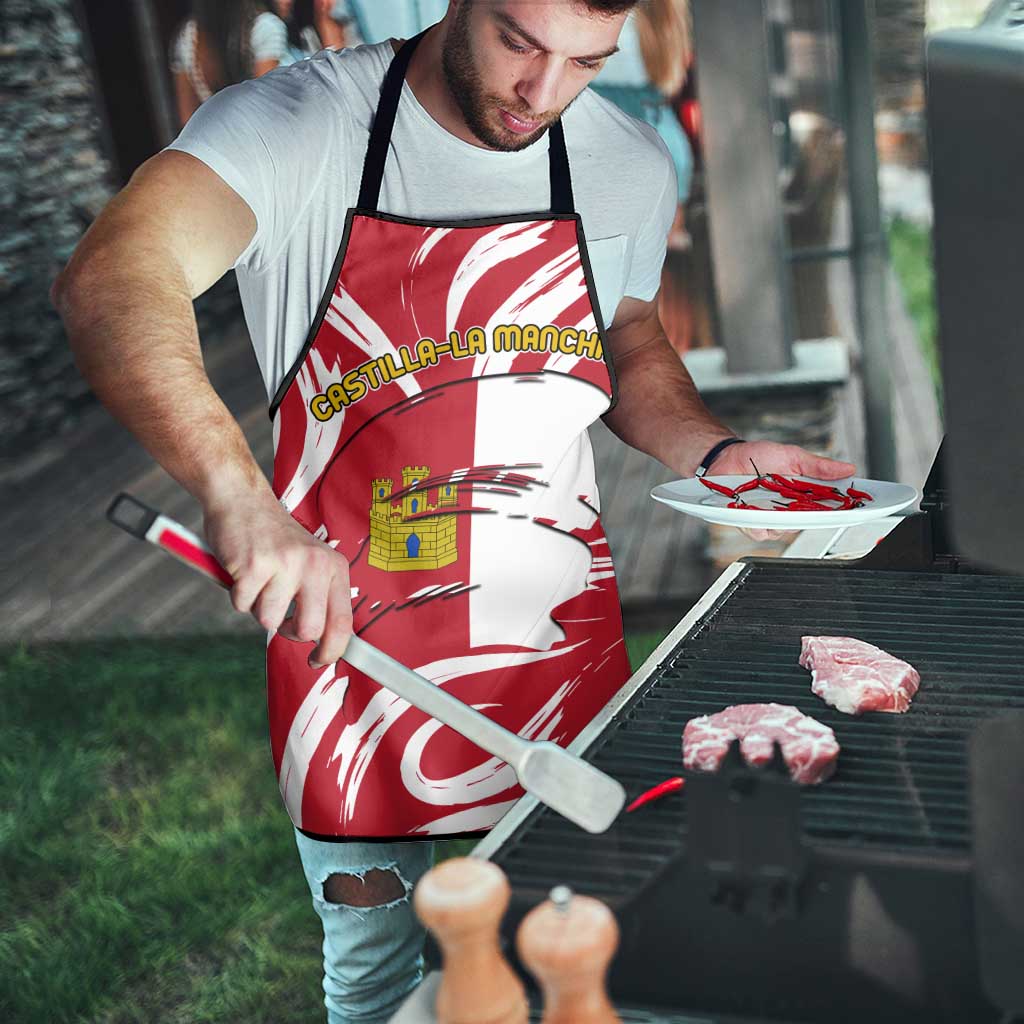 Castilla La Mancha Flag Apron Autonomous Community of Spain - Wonder Print Shop