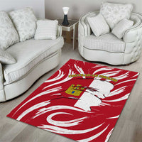 Castilla La Mancha Flag Area Rug Autonomous Community of Spain - Wonder Print Shop