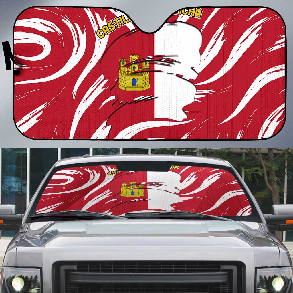 Castilla La Mancha Flag Auto Sun Shade Autonomous Community of Spain - Wonder Print Shop
