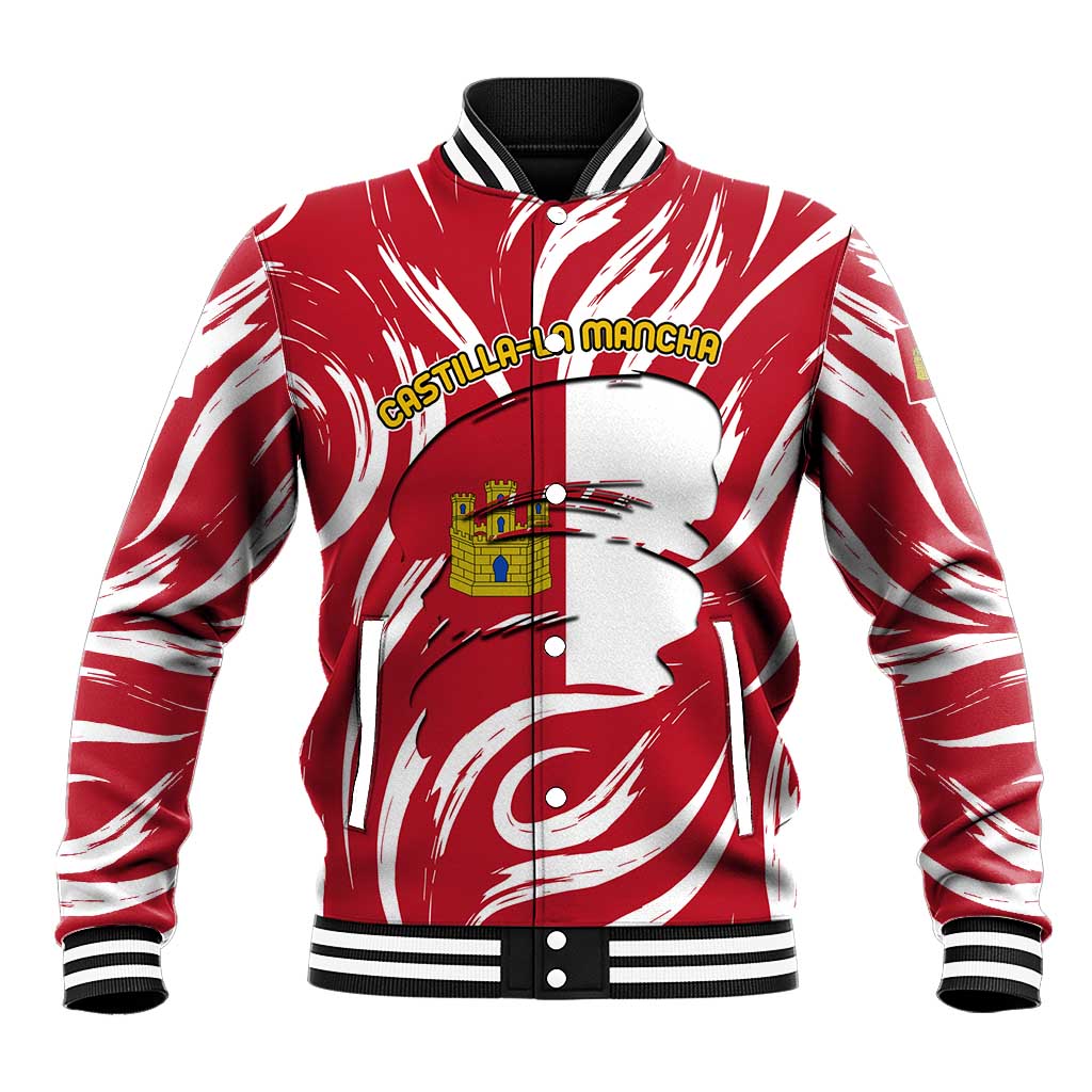 Castilla La Mancha Flag Baseball Jacket Autonomous Community of Spain - Wonder Print Shop
