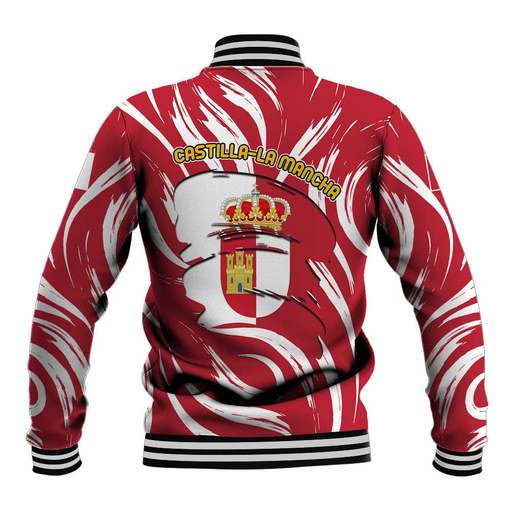 Castilla La Mancha Flag Baseball Jacket Autonomous Community of Spain - Wonder Print Shop