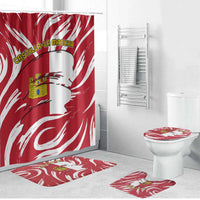 Castilla La Mancha Flag Bathroom Set Autonomous Community of Spain - Wonder Print Shop