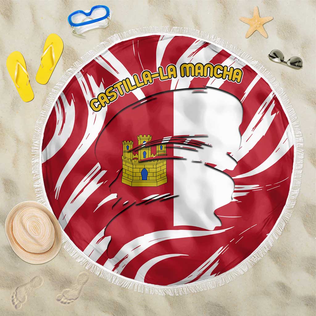 Castilla La Mancha Flag Beach Blanket Autonomous Community of Spain - Wonder Print Shop