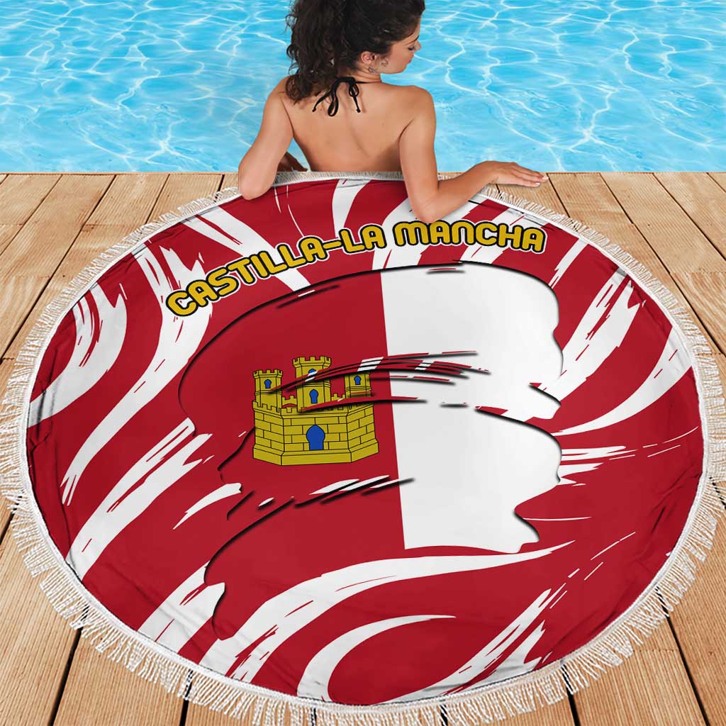 Castilla La Mancha Flag Beach Blanket Autonomous Community of Spain - Wonder Print Shop