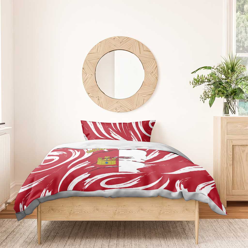 Castilla La Mancha Flag Bedding Set Autonomous Community of Spain - Wonder Print Shop