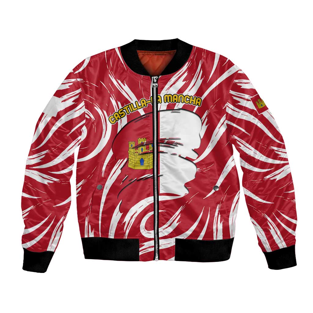 Castilla La Mancha Flag Bomber Jacket Autonomous Community of Spain - Wonder Print Shop