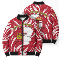 Castilla La Mancha Flag Bomber Puffer Jacket Autonomous Community of Spain - Wonder Print Shop