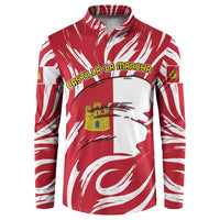 Castilla La Mancha Flag Button Sweatshirt Autonomous Community of Spain - Wonder Print Shop