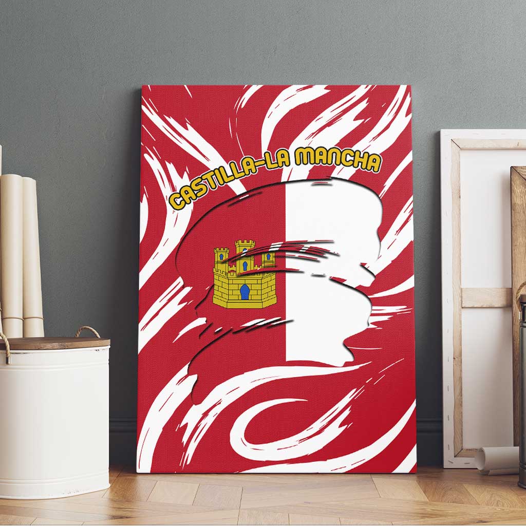 Castilla La Mancha Flag Canvas Wall Art Autonomous Community of Spain - Wonder Print Shop