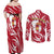 Castilla La Mancha Flag Couples Matching Off Shoulder Maxi Dress and Long Sleeve Button Shirt Autonomous Community of Spain - Wonder Print Shop