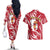 Castilla La Mancha Flag Couples Matching Off The Shoulder Long Sleeve Dress and Hawaiian Shirt Autonomous Community of Spain - Wonder Print Shop