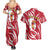 Castilla La Mancha Flag Couples Matching Summer Maxi Dress and Hawaiian Shirt Autonomous Community of Spain - Wonder Print Shop