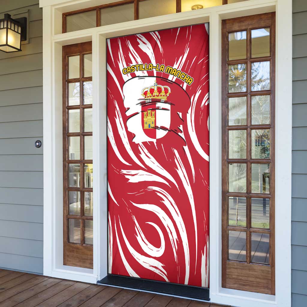 Castilla La Mancha Flag Door Cover Autonomous Community of Spain - Wonder Print Shop