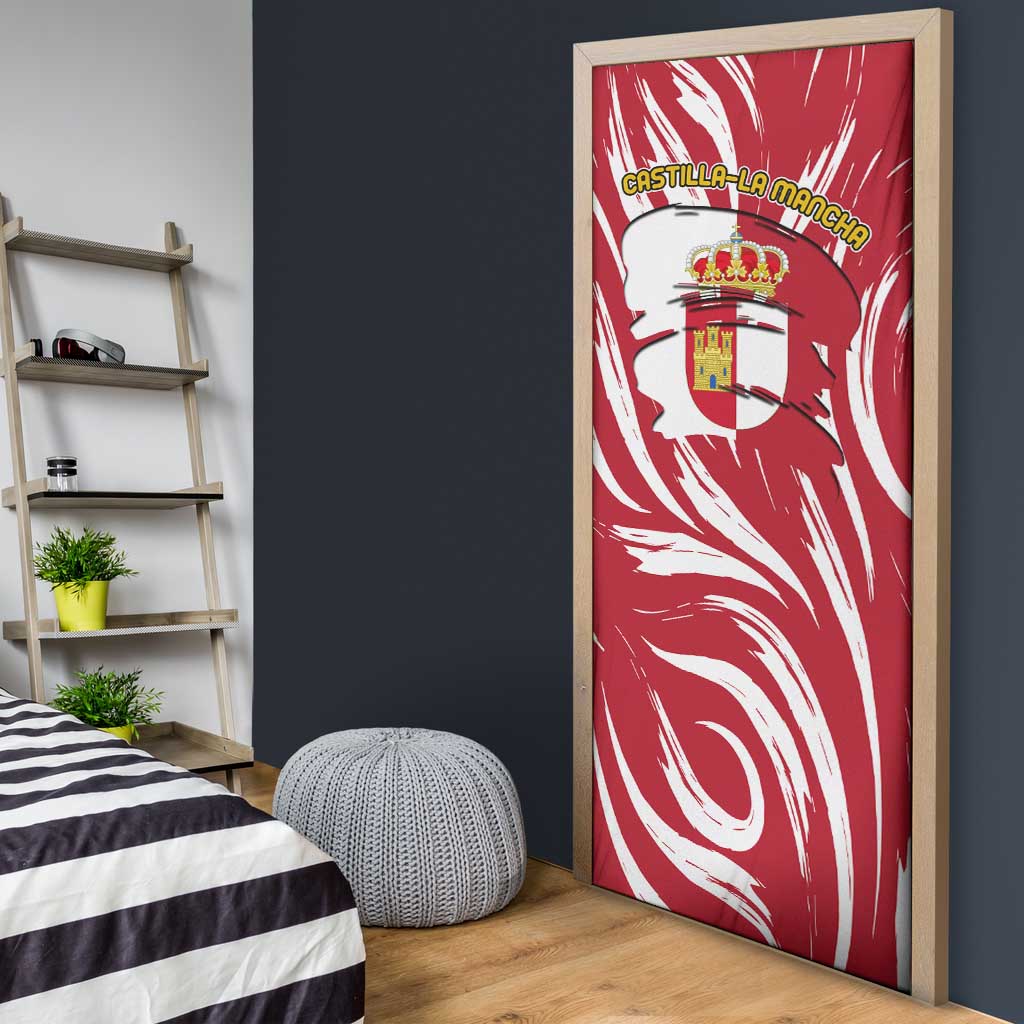 Castilla La Mancha Flag Door Cover Autonomous Community of Spain - Wonder Print Shop