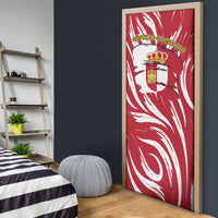 Castilla La Mancha Flag Door Cover Autonomous Community of Spain - Wonder Print Shop
