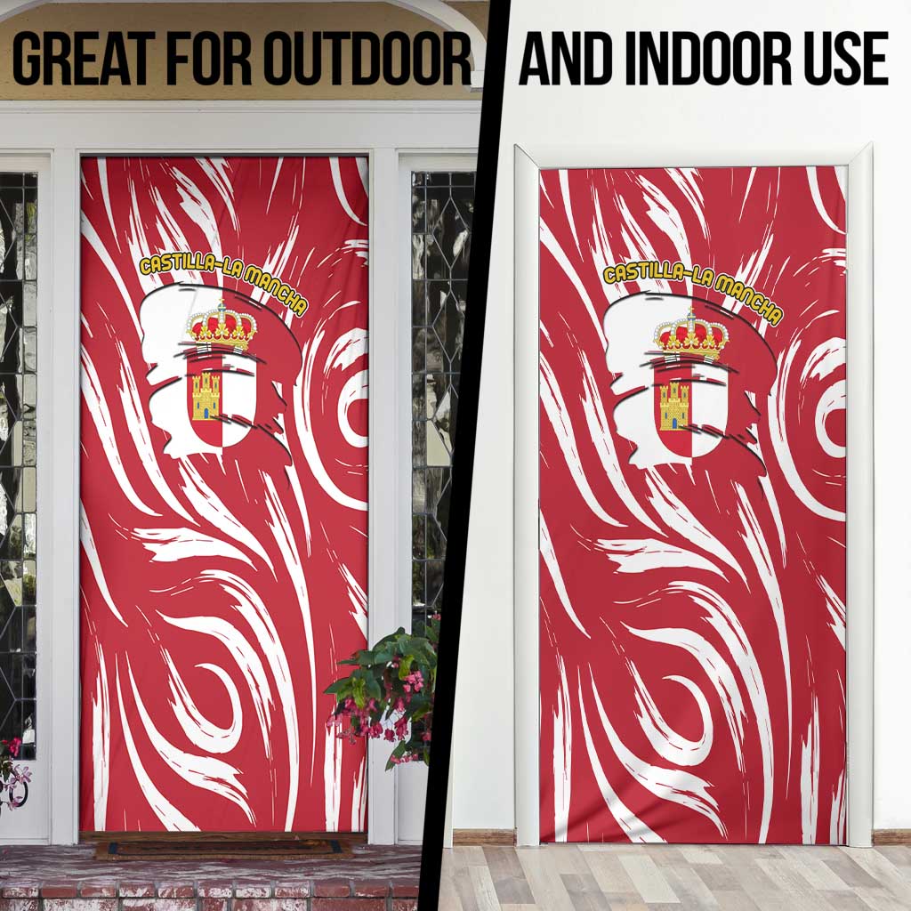 Castilla La Mancha Flag Door Cover Autonomous Community of Spain - Wonder Print Shop