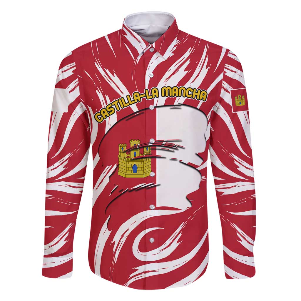 Castilla La Mancha Flag Family Matching Long Sleeve Bodycon Dress and Hawaiian Shirt Autonomous Community of Spain - Wonder Print Shop