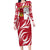 Castilla La Mancha Flag Family Matching Long Sleeve Bodycon Dress and Hawaiian Shirt Autonomous Community of Spain - Wonder Print Shop