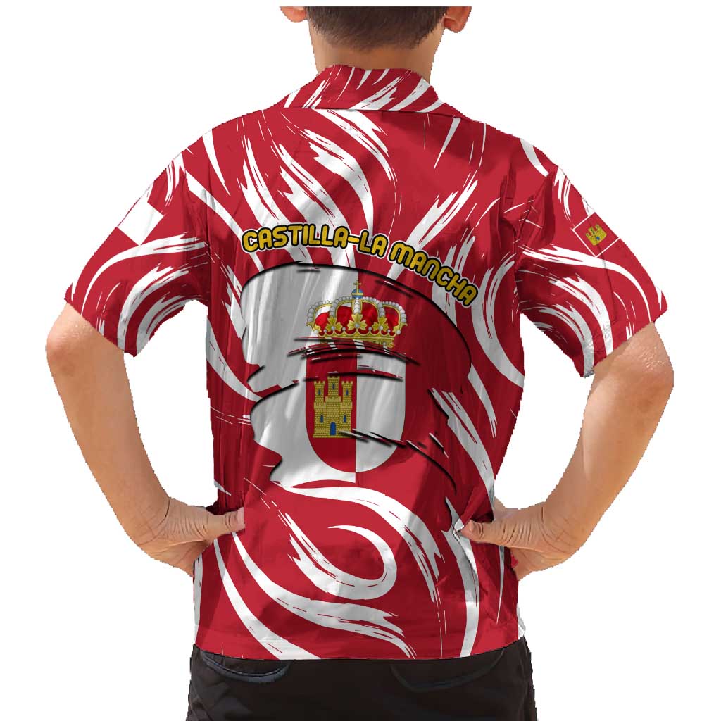 Castilla La Mancha Flag Family Matching Mermaid Dress and Hawaiian Shirt Autonomous Community of Spain - Wonder Print Shop