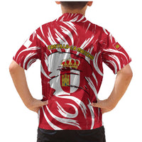 Castilla La Mancha Flag Family Matching Mermaid Dress and Hawaiian Shirt Autonomous Community of Spain - Wonder Print Shop