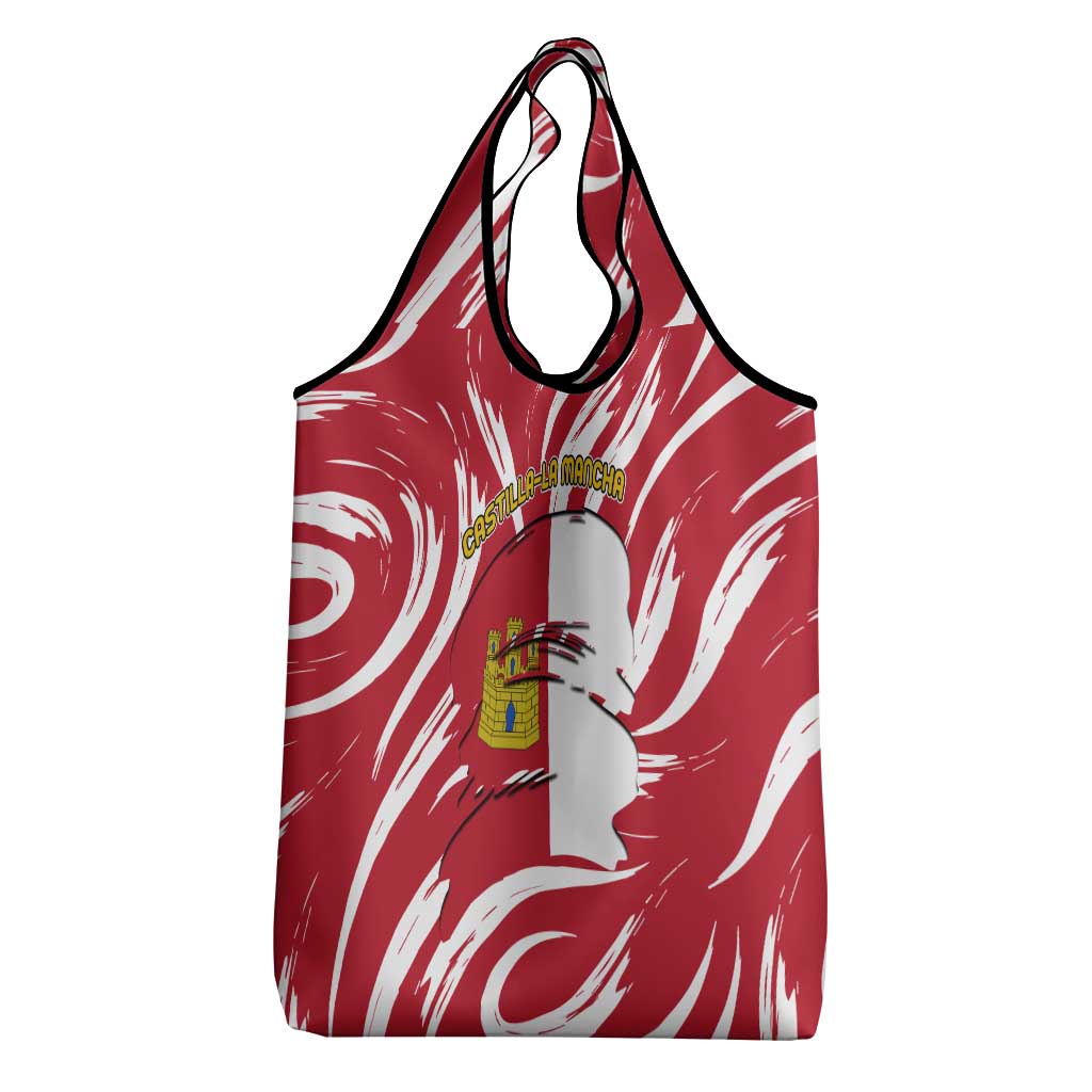 Castilla La Mancha Flag Grocery Bag Autonomous Community of Spain - Wonder Print Shop