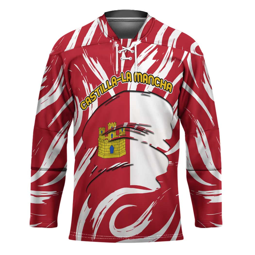 Castilla La Mancha Flag Hockey Jersey Autonomous Community of Spain - Wonder Print Shop