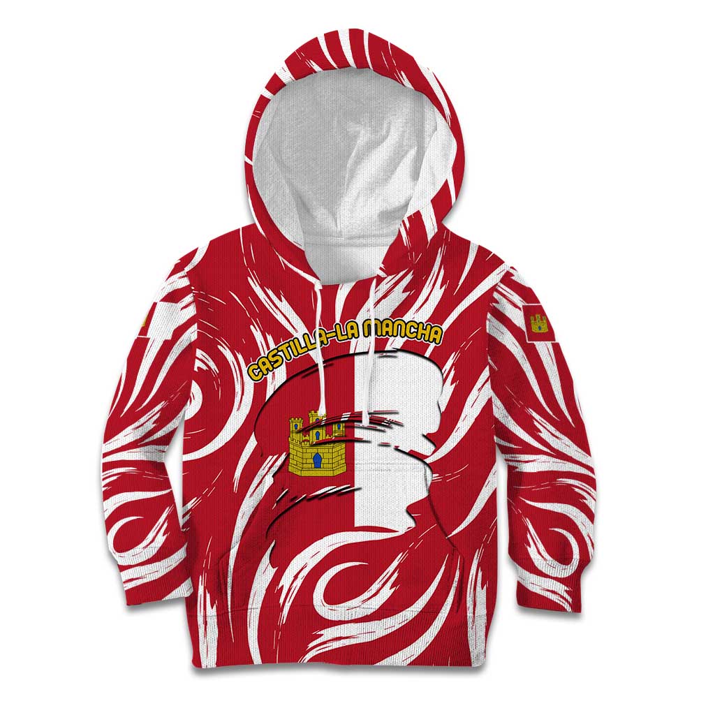 Castilla La Mancha Flag Kid Hoodie Autonomous Community of Spain - Wonder Print Shop