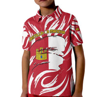 Castilla La Mancha Flag Kid Polo Shirt Autonomous Community of Spain - Wonder Print Shop