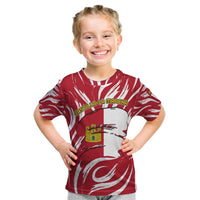 Castilla La Mancha Flag Kid T Shirt Autonomous Community of Spain - Wonder Print Shop