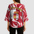 Castilla La Mancha Flag Kimono Sleeve Blouse Autonomous Community of Spain - Wonder Print Shop