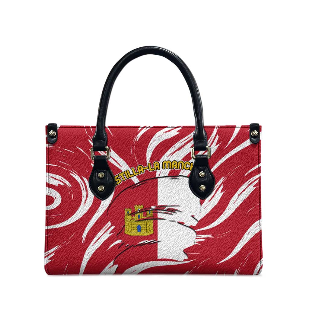 Castilla La Mancha Flag Leather Bag Autonomous Community of Spain - Wonder Print Shop