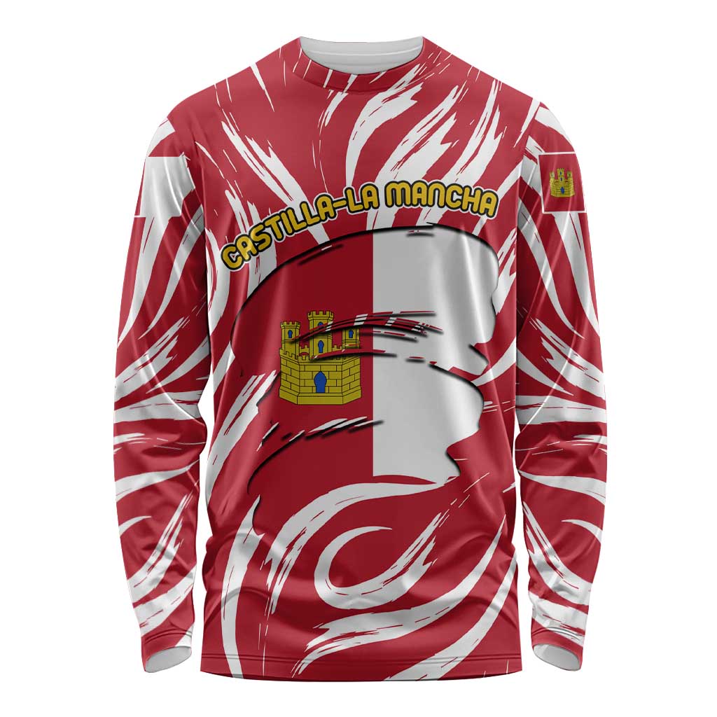 Castilla La Mancha Flag Long Sleeve Shirt Autonomous Community of Spain - Wonder Print Shop