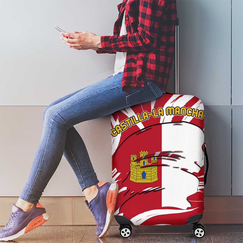 Castilla La Mancha Flag Luggage Cover Autonomous Community of Spain - Wonder Print Shop