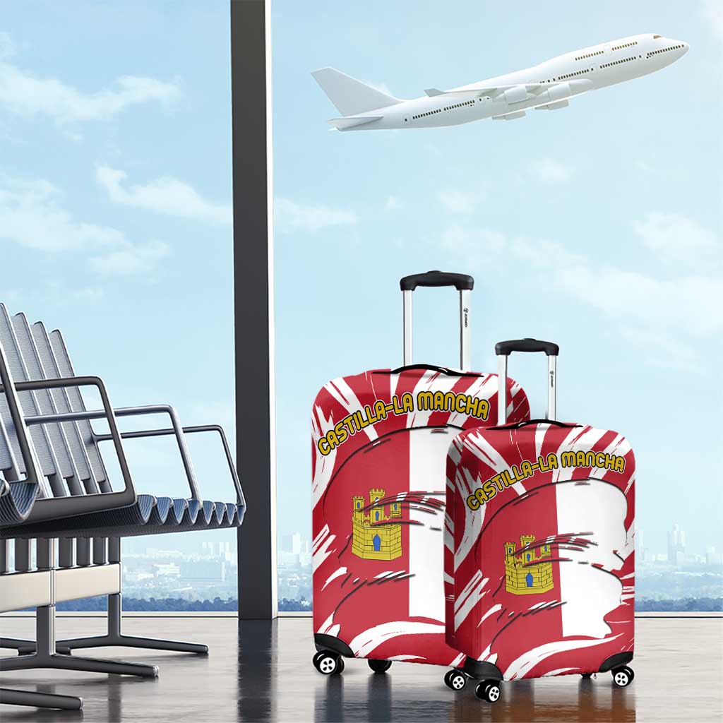 Castilla La Mancha Flag Luggage Cover Autonomous Community of Spain - Wonder Print Shop