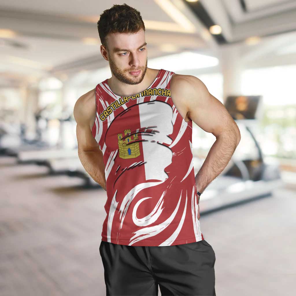 Castilla La Mancha Flag Men Tank Top Autonomous Community of Spain - Wonder Print Shop