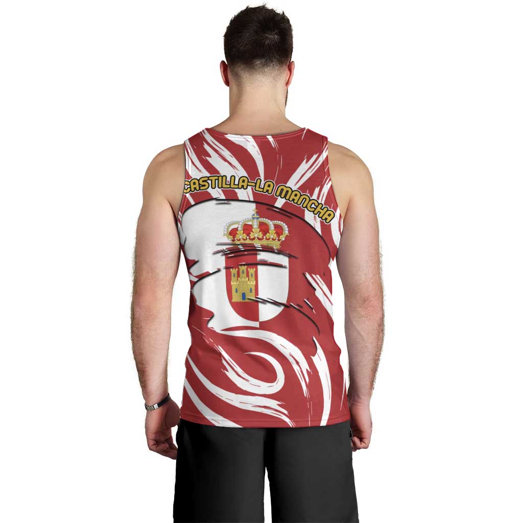 Castilla La Mancha Flag Men Tank Top Autonomous Community of Spain - Wonder Print Shop