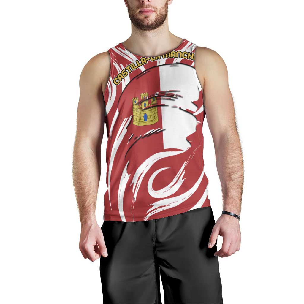 Castilla La Mancha Flag Men Tank Top Autonomous Community of Spain - Wonder Print Shop