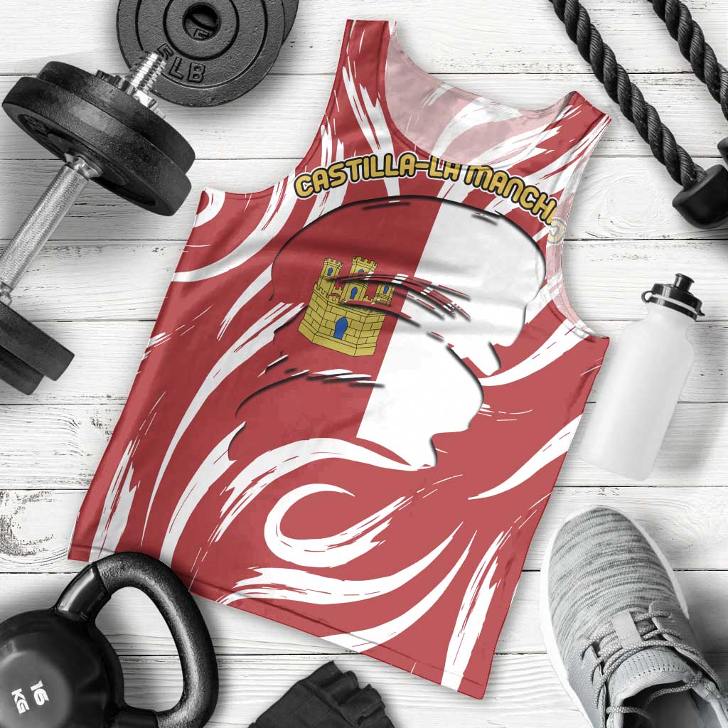 Castilla La Mancha Flag Men Tank Top Autonomous Community of Spain - Wonder Print Shop