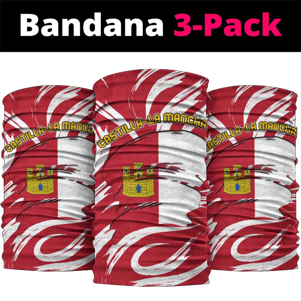 Castilla La Mancha Flag Neck Gaiter Autonomous Community of Spain - Wonder Print Shop