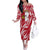 Castilla La Mancha Flag Off The Shoulder Long Sleeve Dress Autonomous Community of Spain - Wonder Print Shop