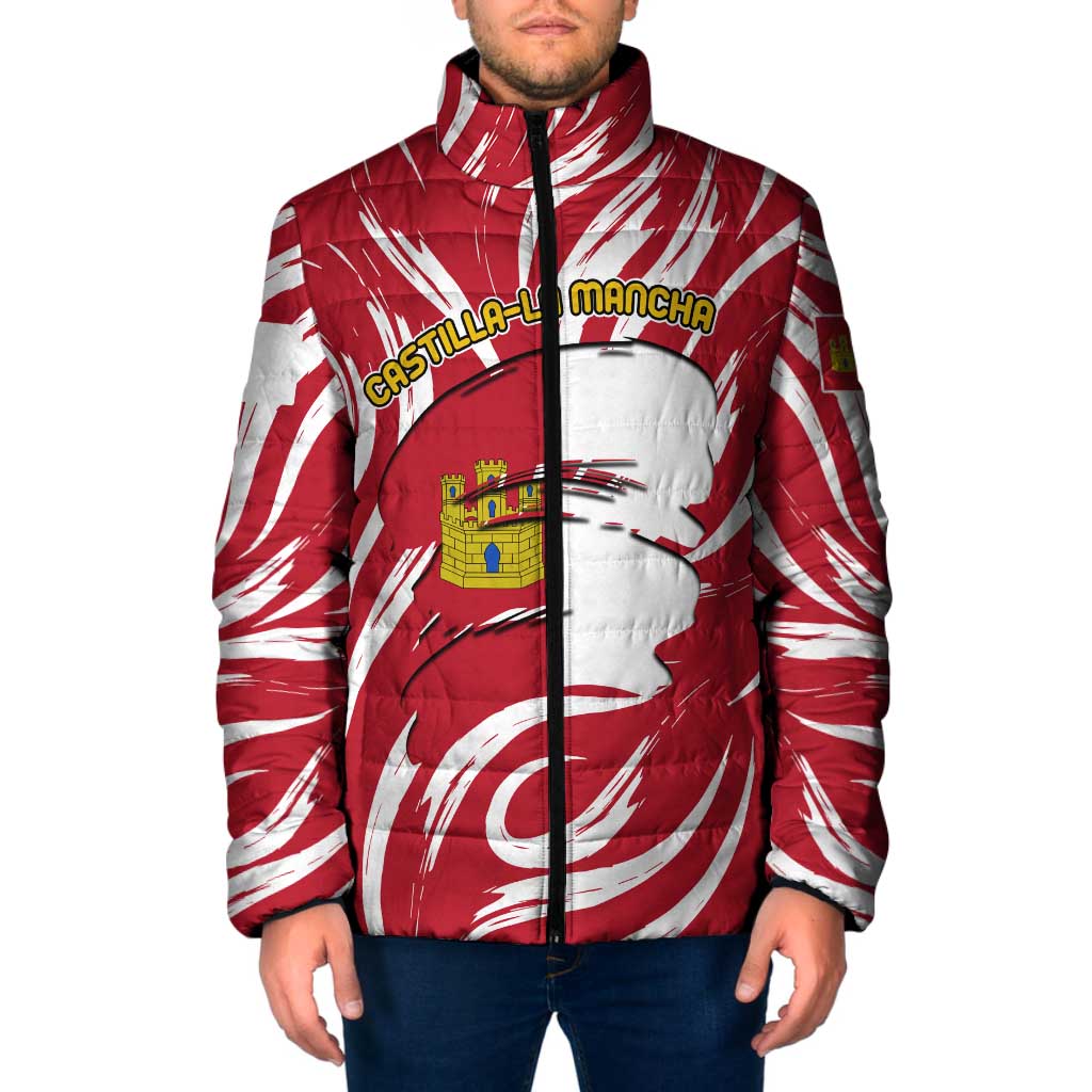 Castilla La Mancha Flag Padded Jacket Autonomous Community of Spain - Wonder Print Shop